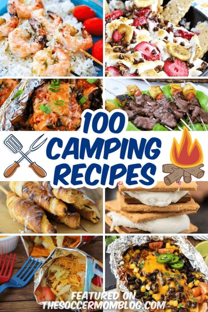 collage de recetas que se pueden hacer en el camping