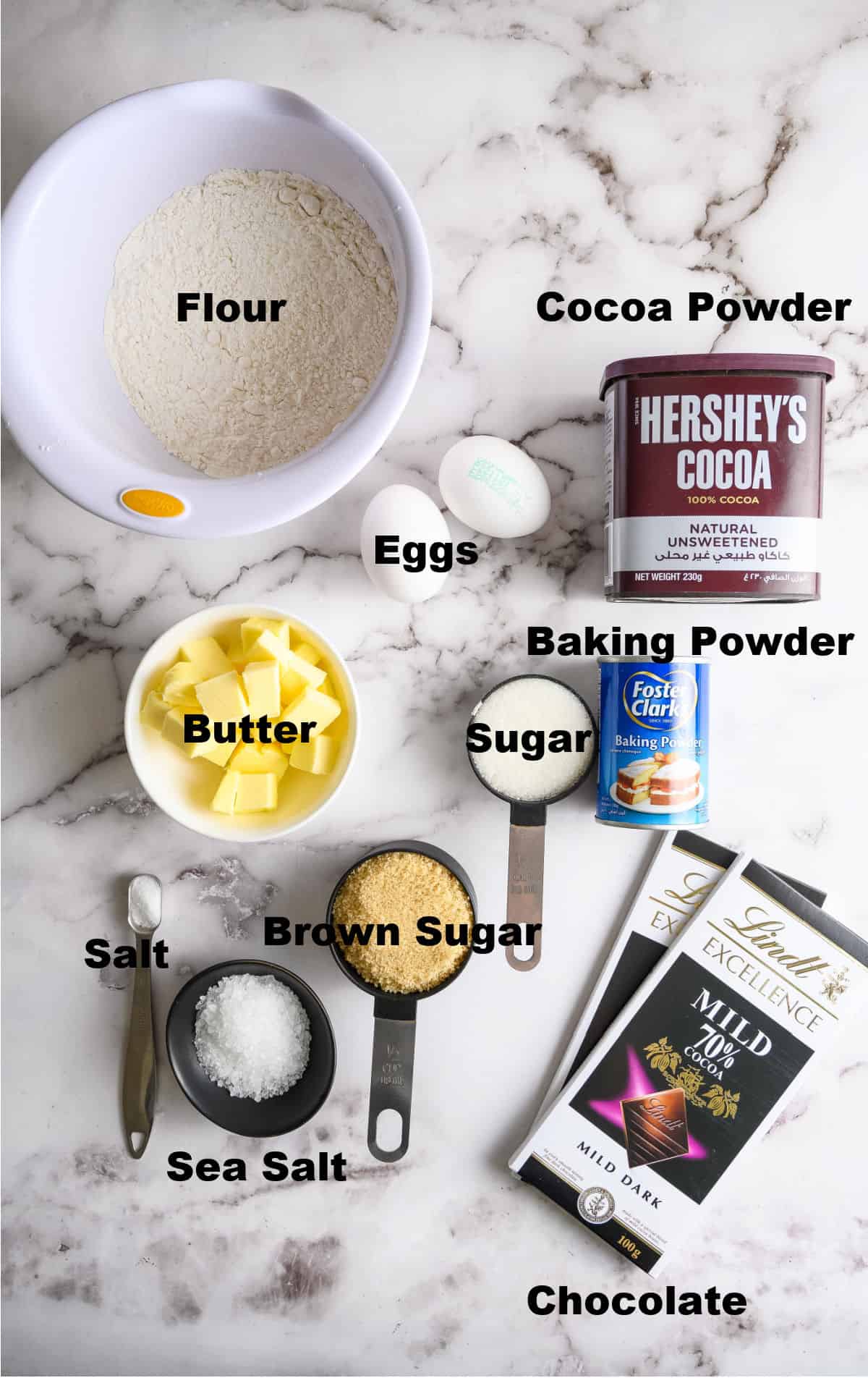 Todos los ingredientes necesarios para hacer esta receta.