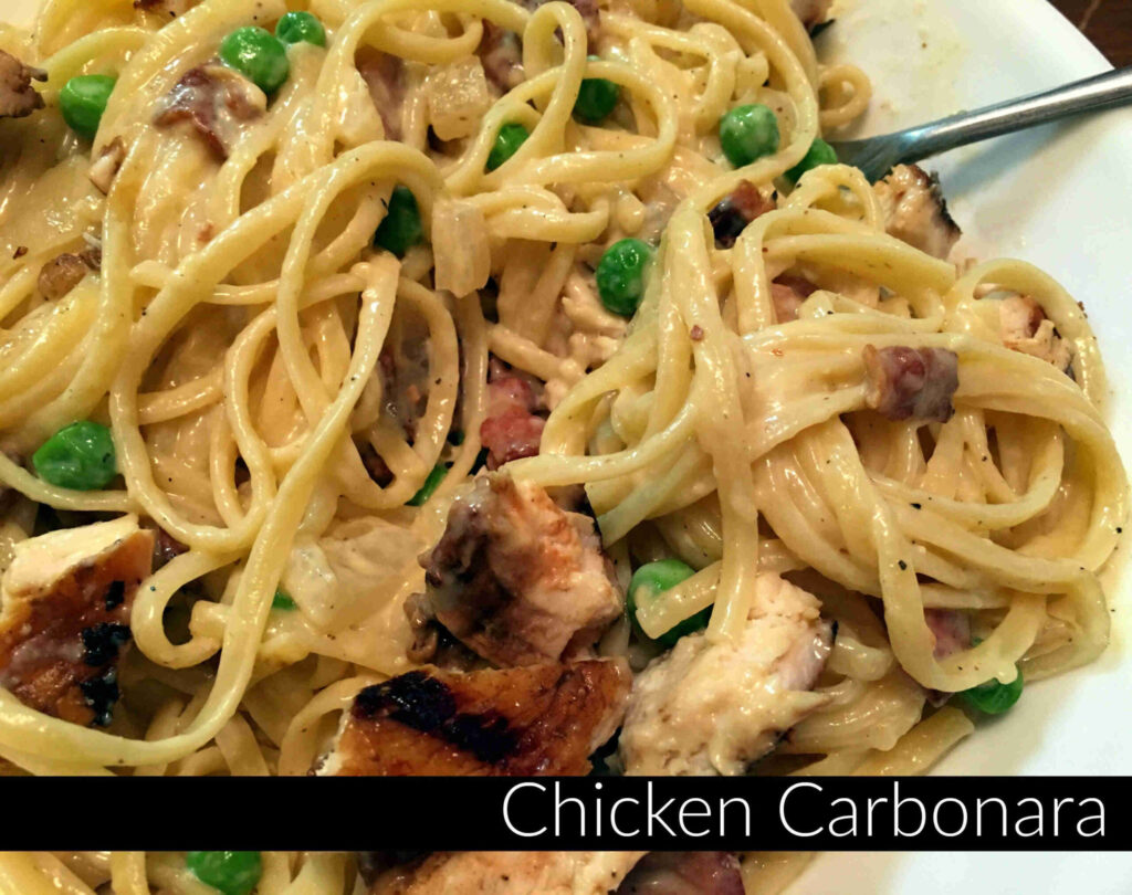 carbonara de pollo - Cocina Facil