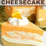 Este cheesecake de naranja sin hornear es un bocado nostálgico de naranja brillante y vainilla cremosa, que recuerda esos lejanos días de verano de tu infancia.