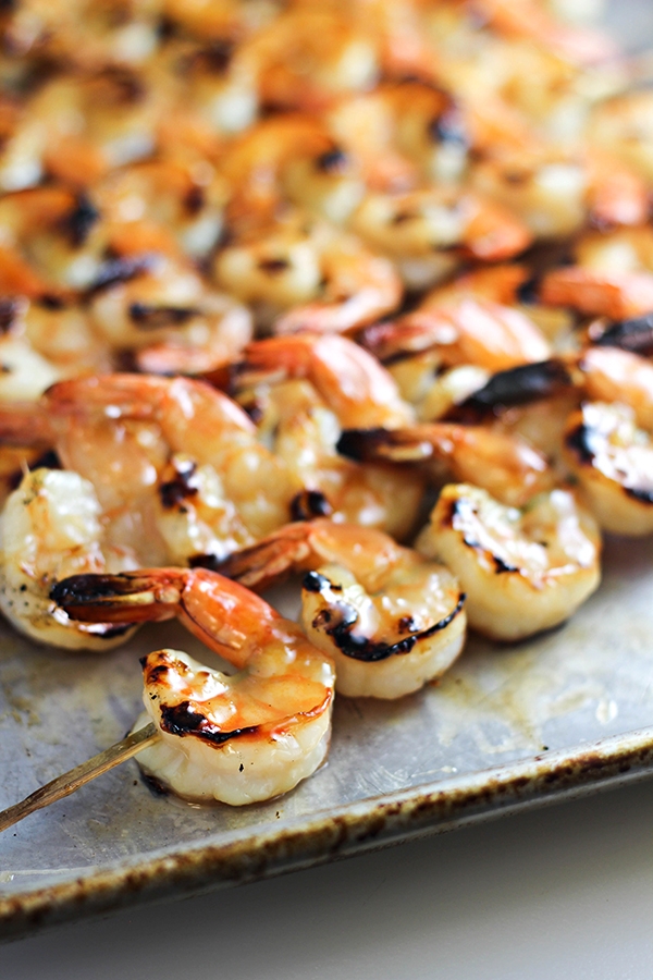 gambas a la plancha con adobo de coco y limón