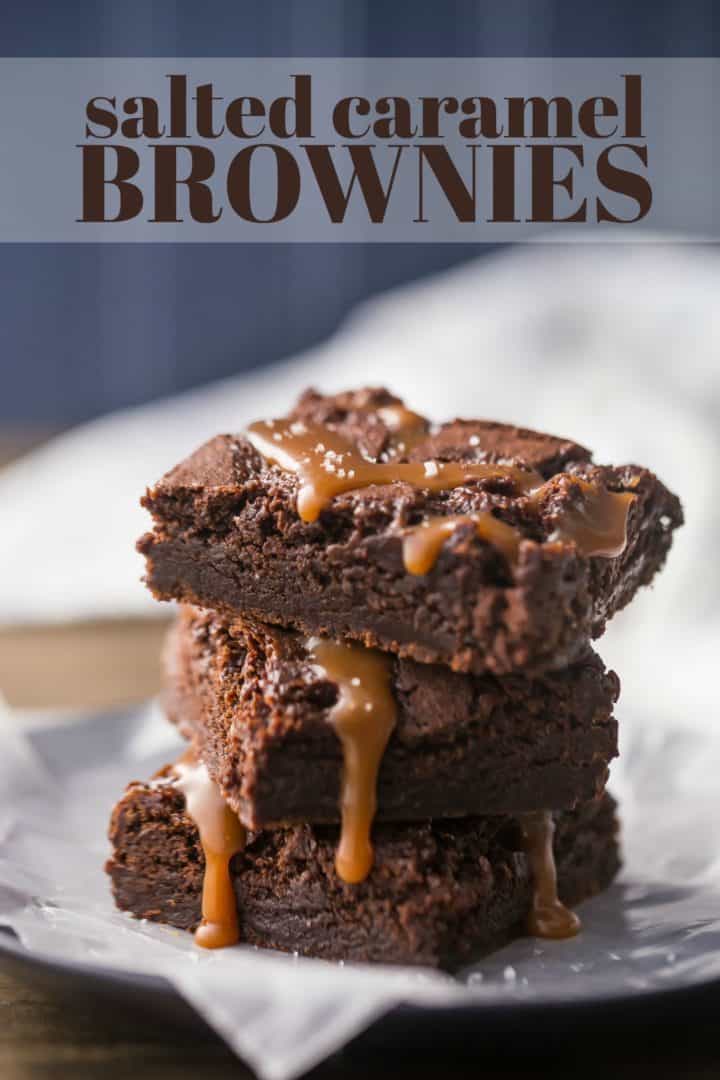 Receta fácil de brownies de caramelo salado