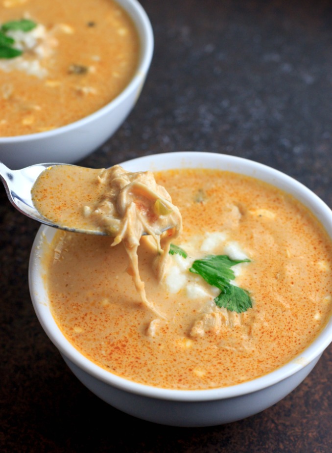 Sopa De Pollo Y Queso Baja En Carbohidratos Con Olla Instantánea Cocina  Facil 