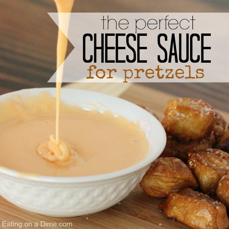 salsa de queso para pretzels cuadrados